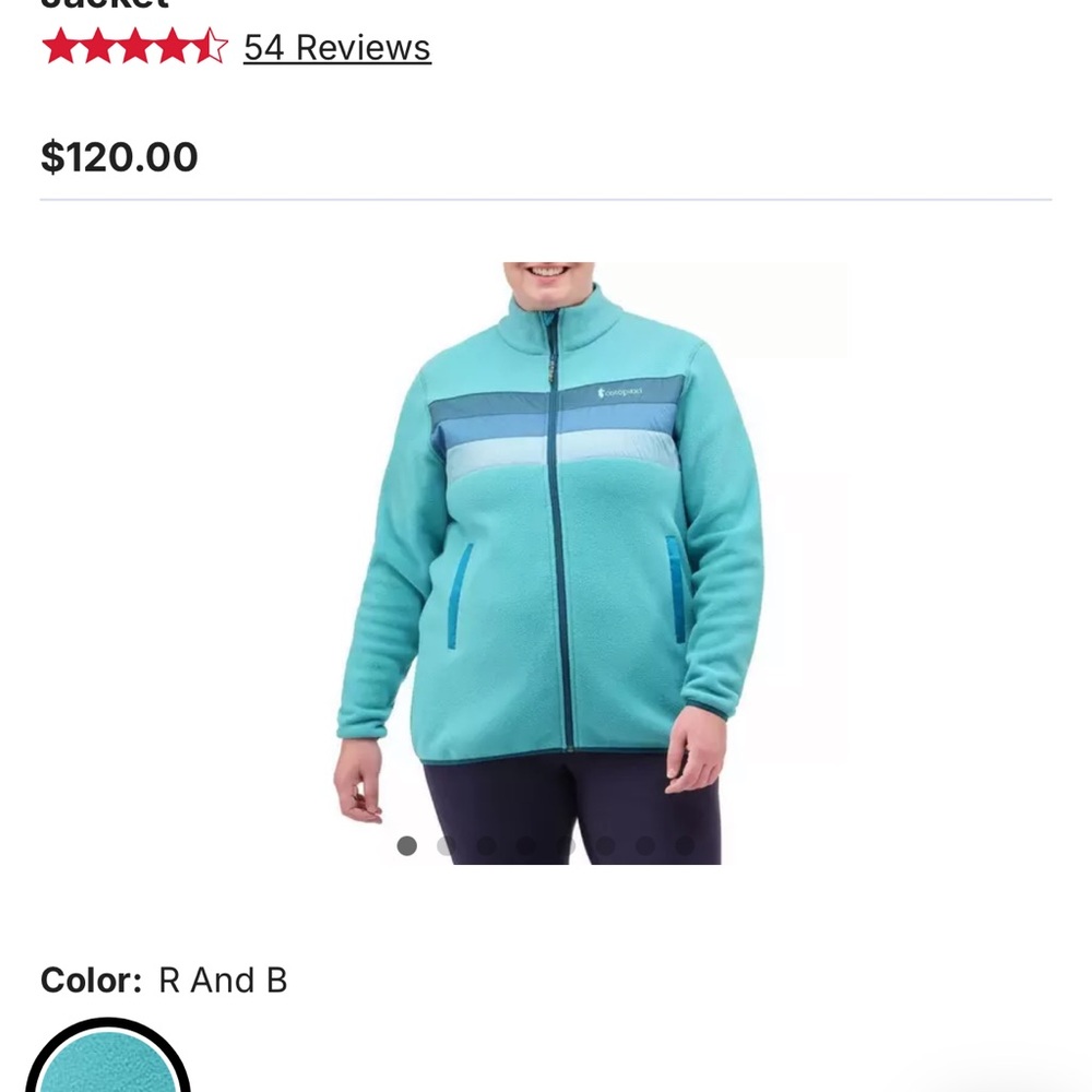 Cotopaxi Women's Teal Teca Jacket 1X